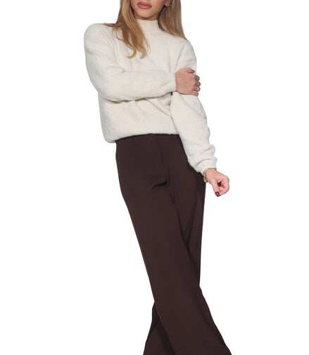 Wollmix-Pullover mit Stehkragen – Weich & Elegant