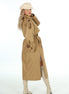 Langer Trenchcoat mit Bindegürtel – Camel